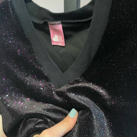 Sparkly velvet crop top - Picture 3 of 4